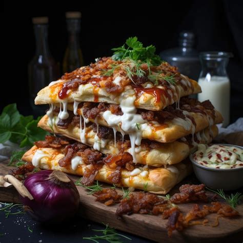  Tarte Flambée: thin-crusted goodness brimming with savory flavors and cheesy delight!